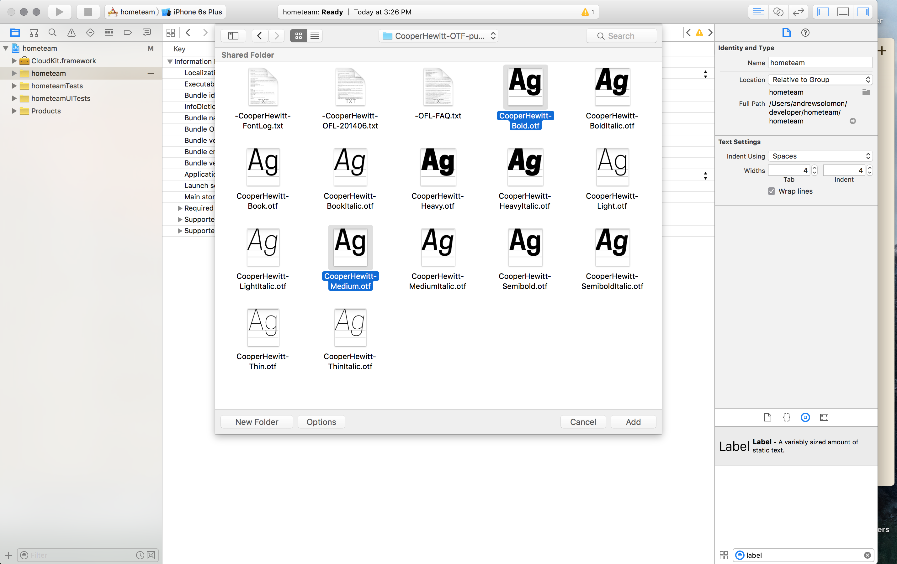 Download Custom Fonts In Xcode Yellowimages Mockups